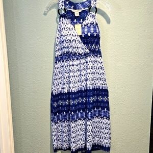 (New) Studio West Apperal Royal Blue and White Dress Size M